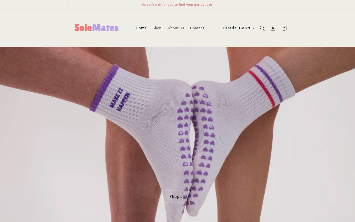 solemates.ca homepage screenshot