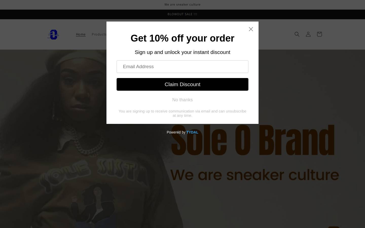 soleobrand.com homepage screenshot