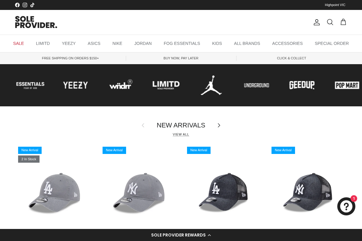 Sole Provider homepage screenshot