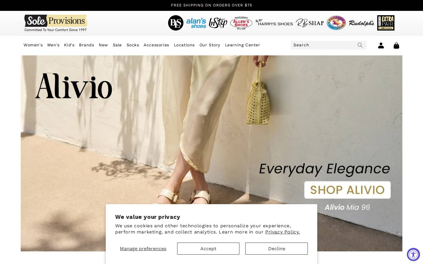 Sole Provisions homepage screenshot
