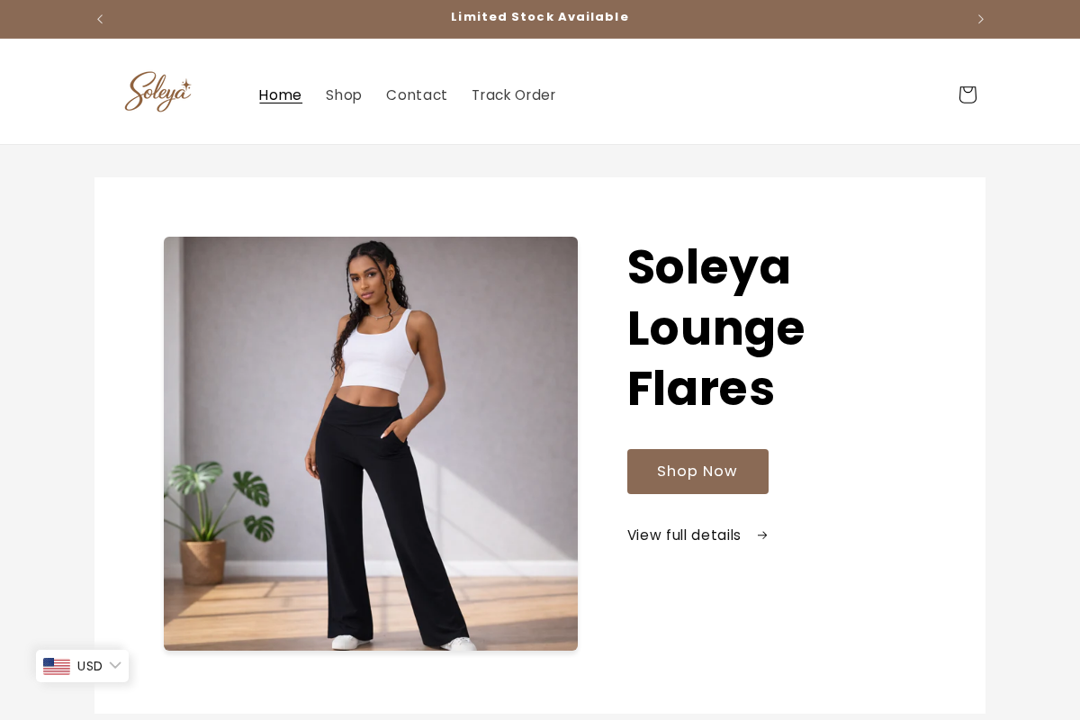 SOLEYA homepage screenshot