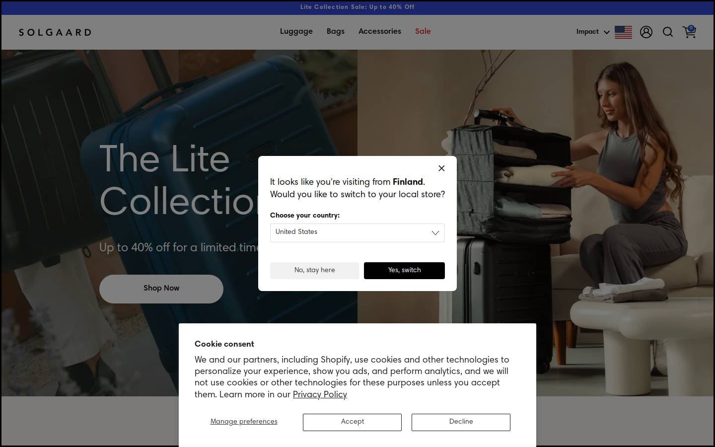 Solgaard homepage screenshot