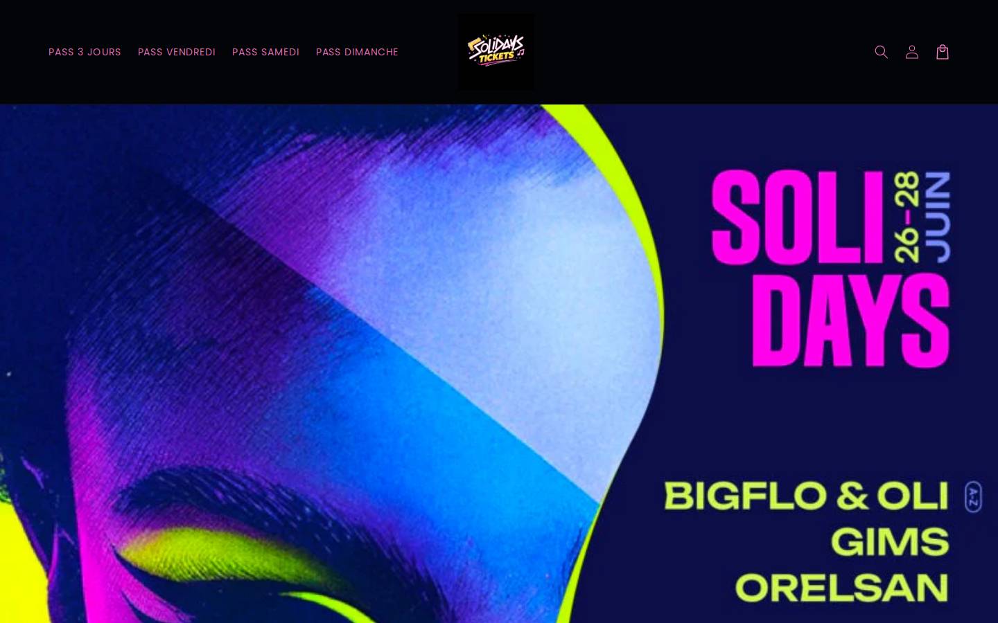 solidaystickets.com homepage screenshot