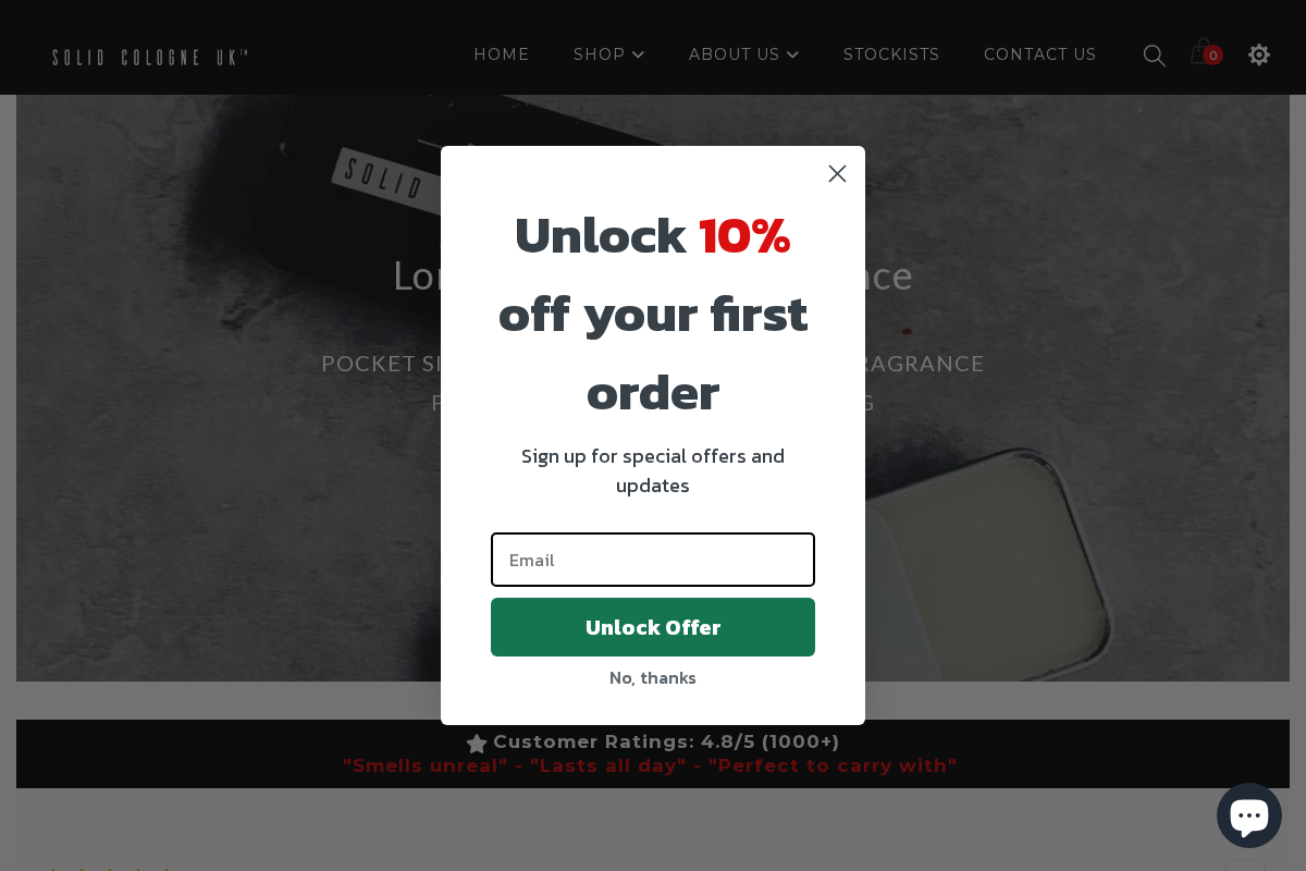 SCUK - Smell Good & Stay Fresh On The Go – Solid Cologne UK homepage screenshot