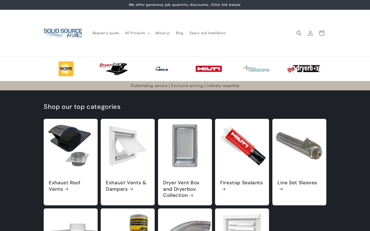 solidsourcehvac.com homepage screenshot