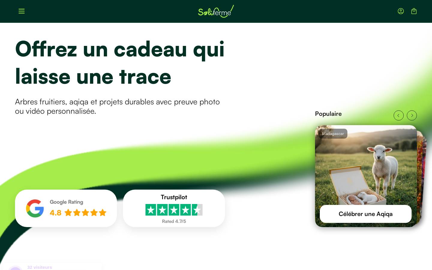 Soliferme homepage screenshot