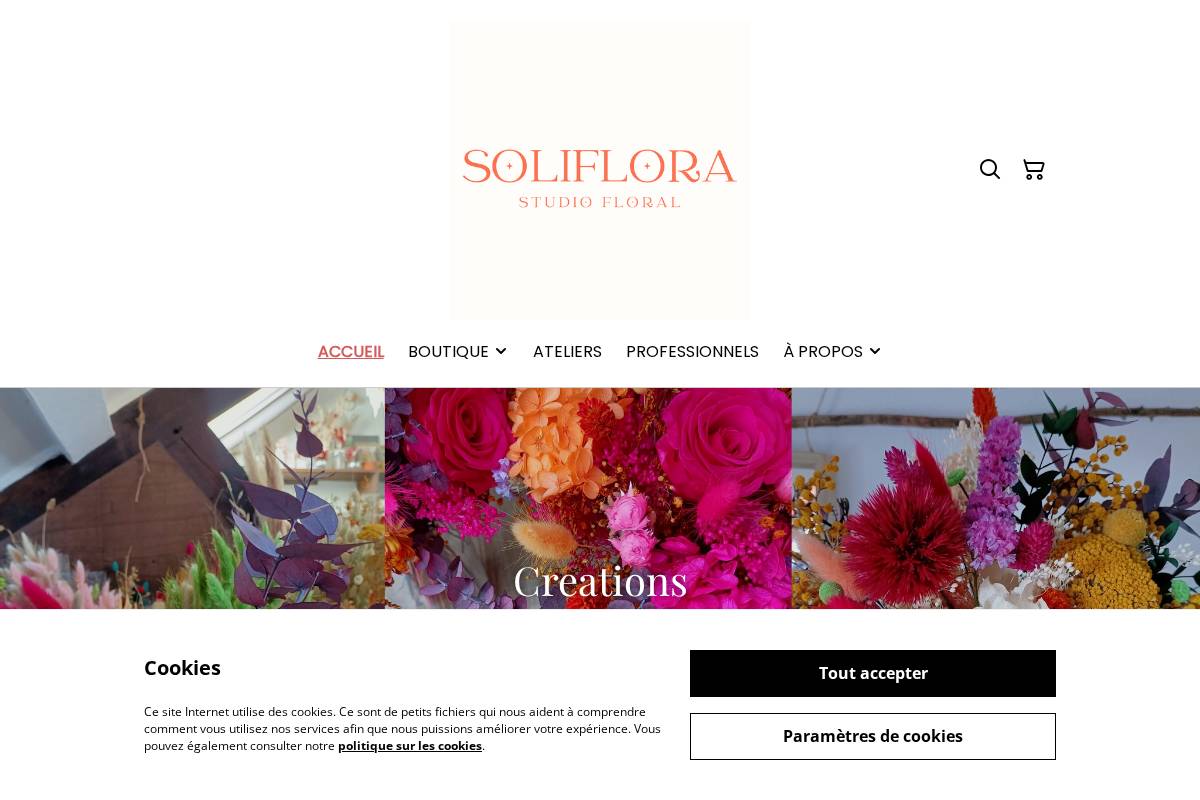 soliflora.com homepage screenshot