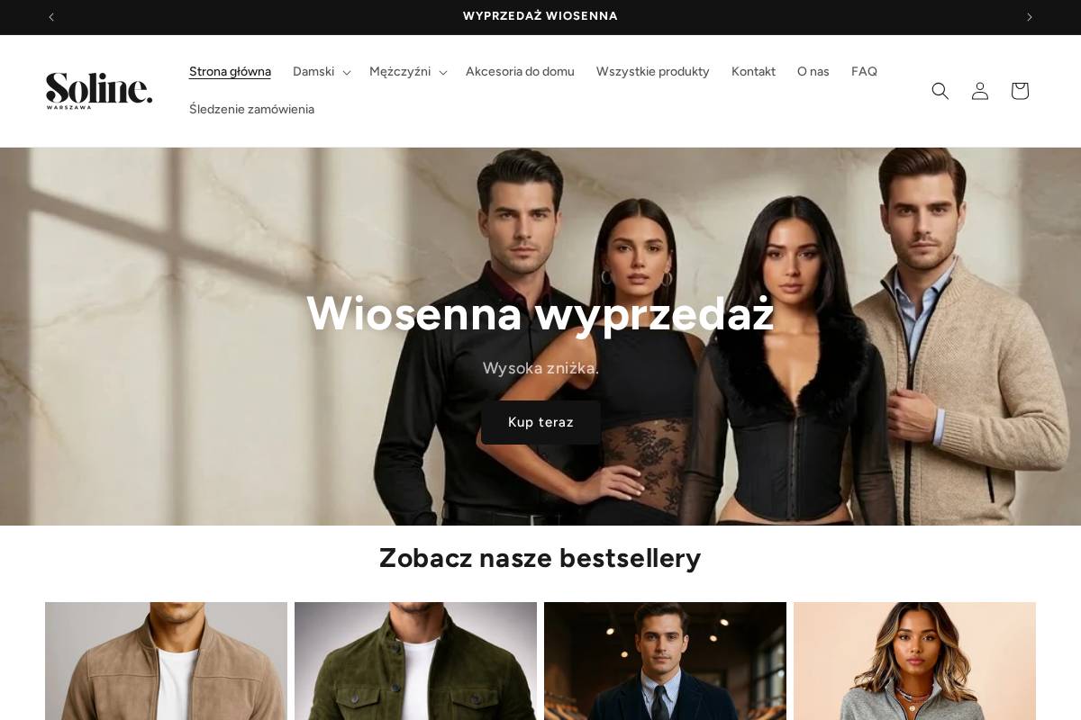 Soline Warszawa homepage screenshot