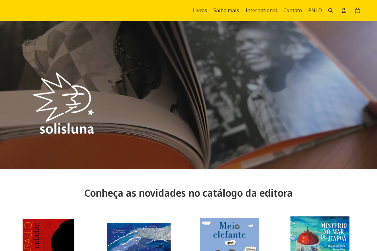 Solisluna Editora homepage screenshot
