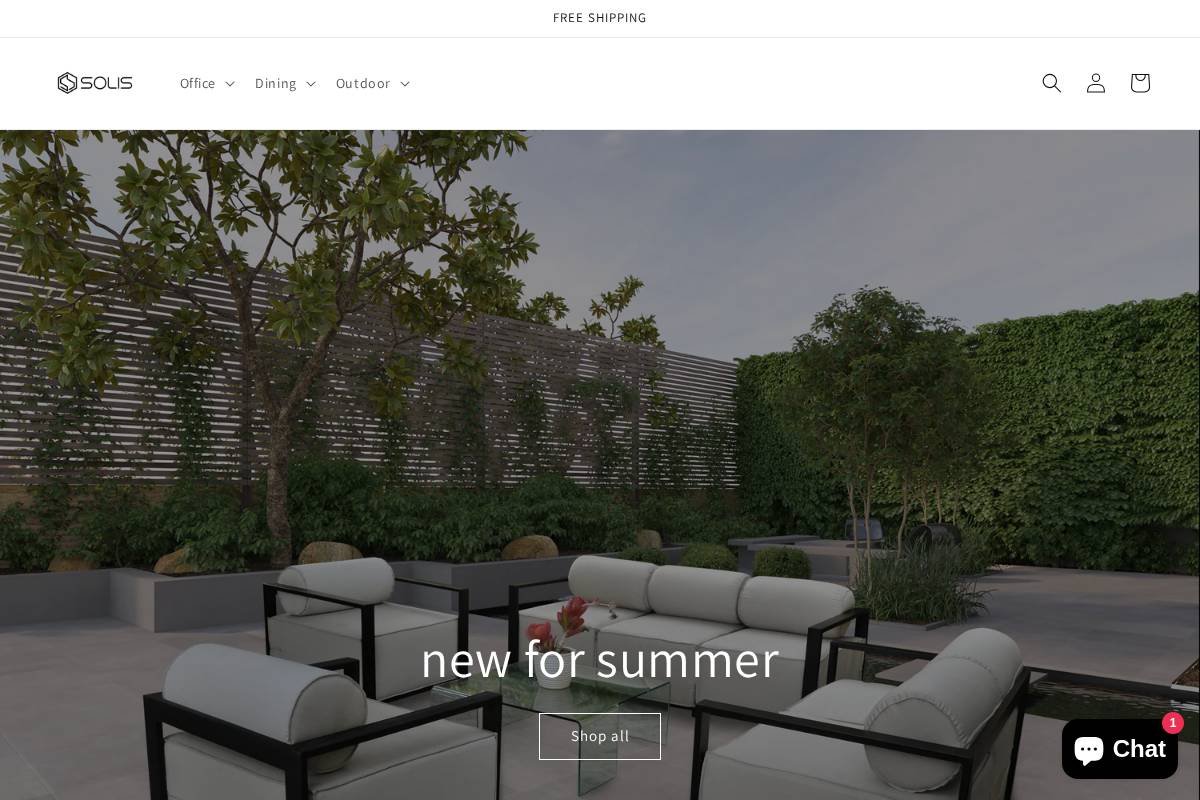 solispatio.com homepage screenshot