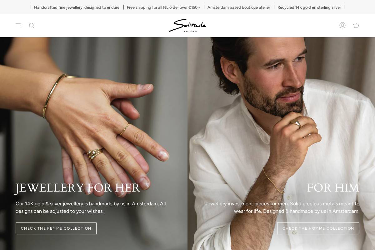 solitudethelabel.nl homepage screenshot