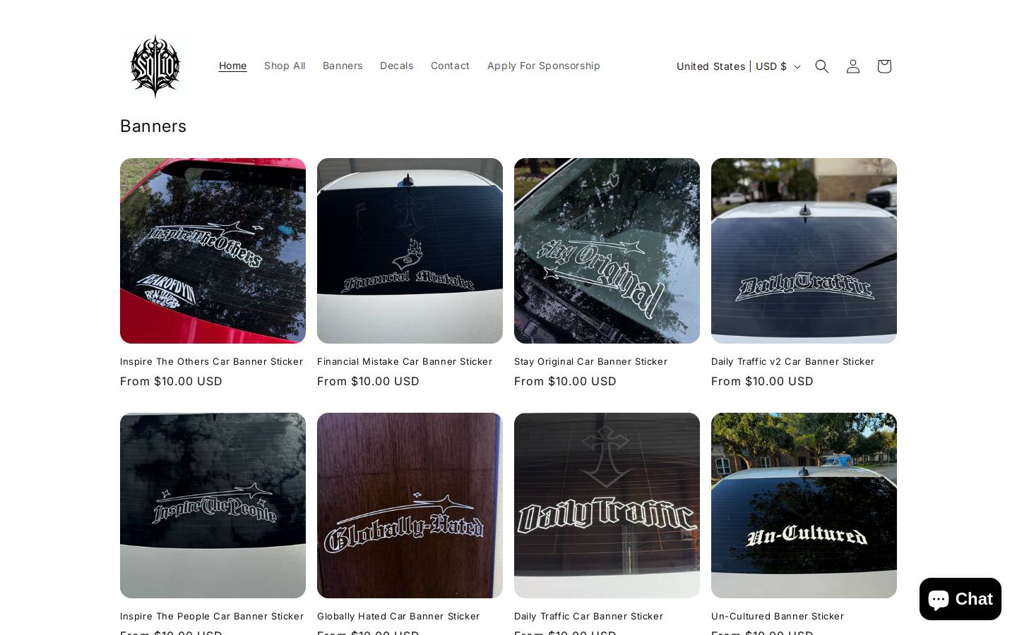 solodesignstickers.com homepage screenshot