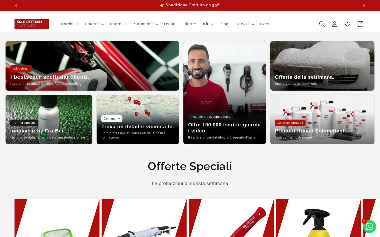 Solodettagli homepage screenshot