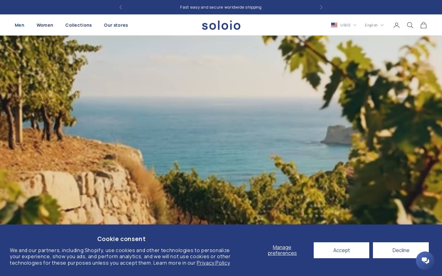 Soloio homepage screenshot