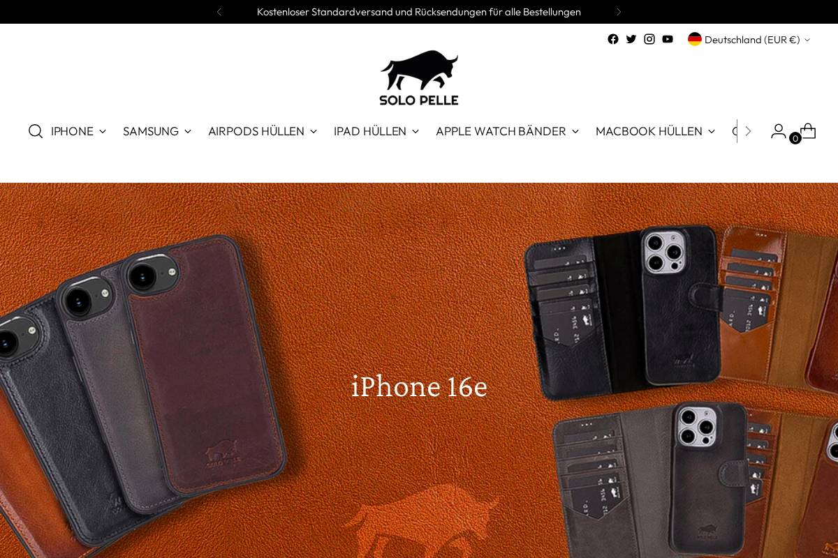 Solopelle GmbH homepage screenshot