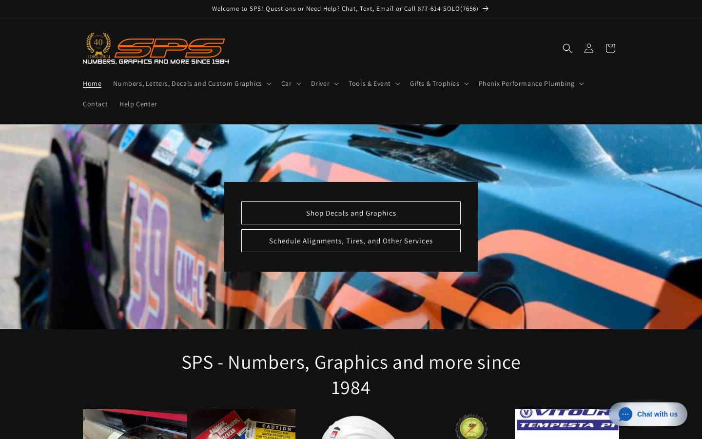 Solo Performance Specialties homepage screenshot