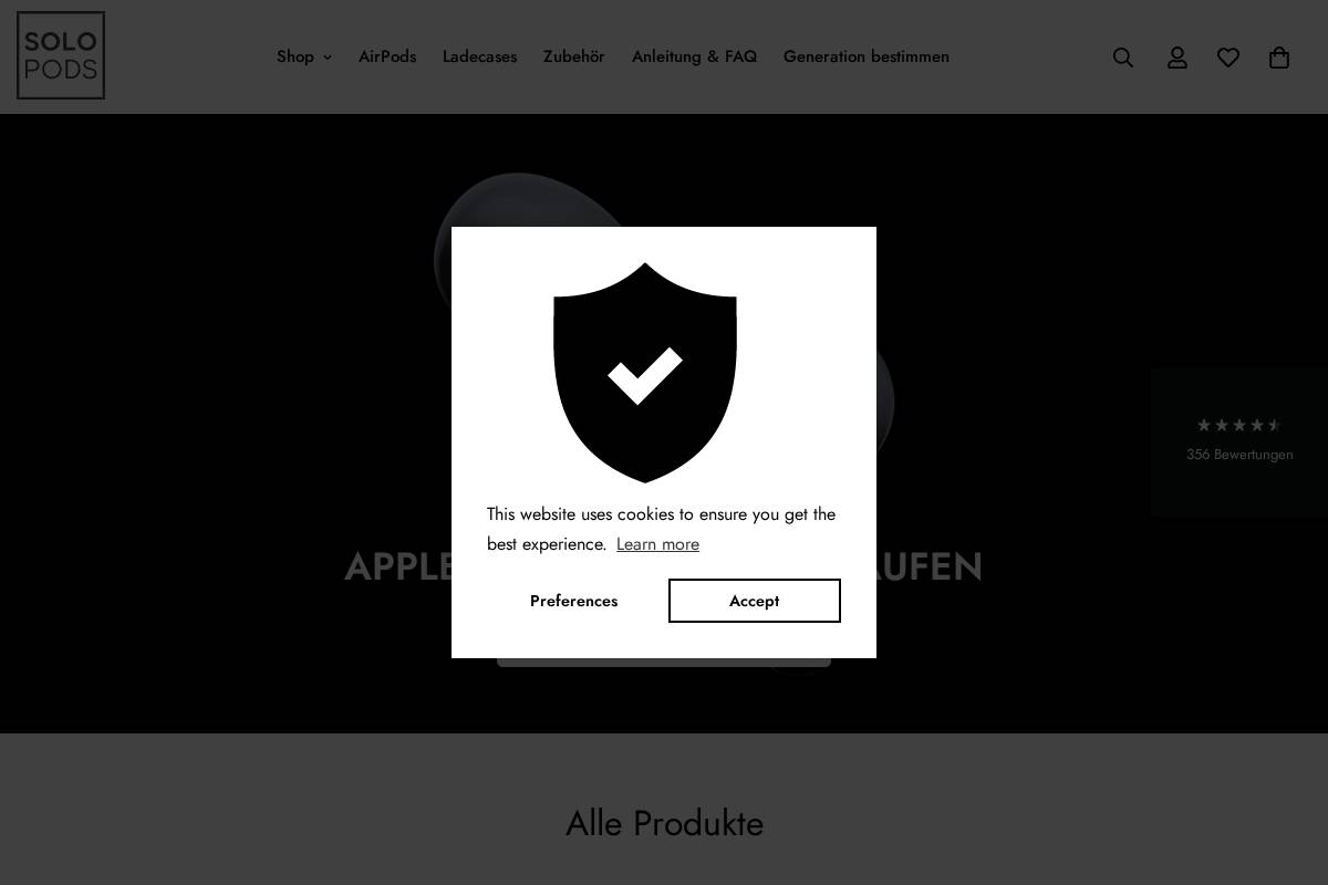 SoloPods.de homepage screenshot