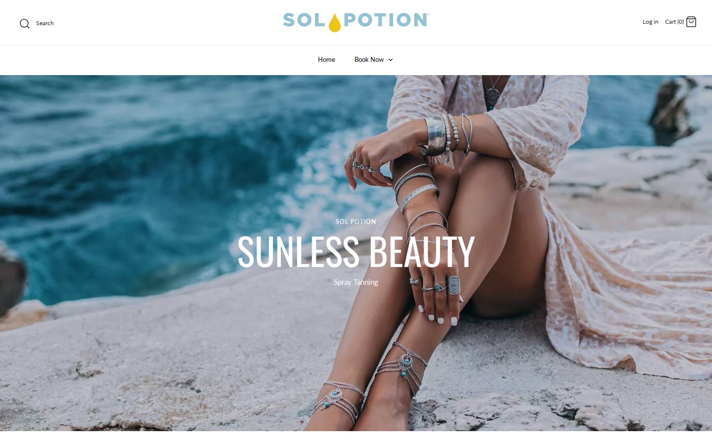 solpotion-spray-tanning.com homepage screenshot