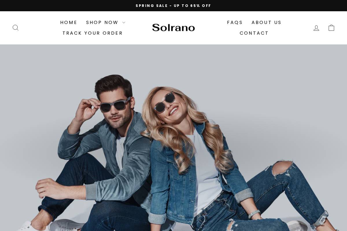 Solrano homepage screenshot