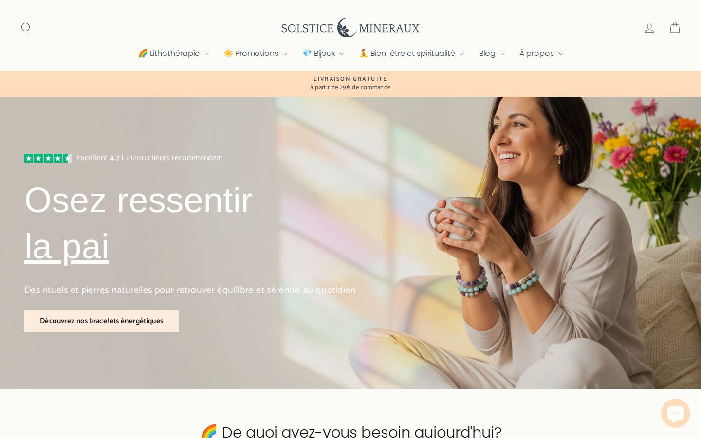 solstice-mineraux.com homepage screenshot