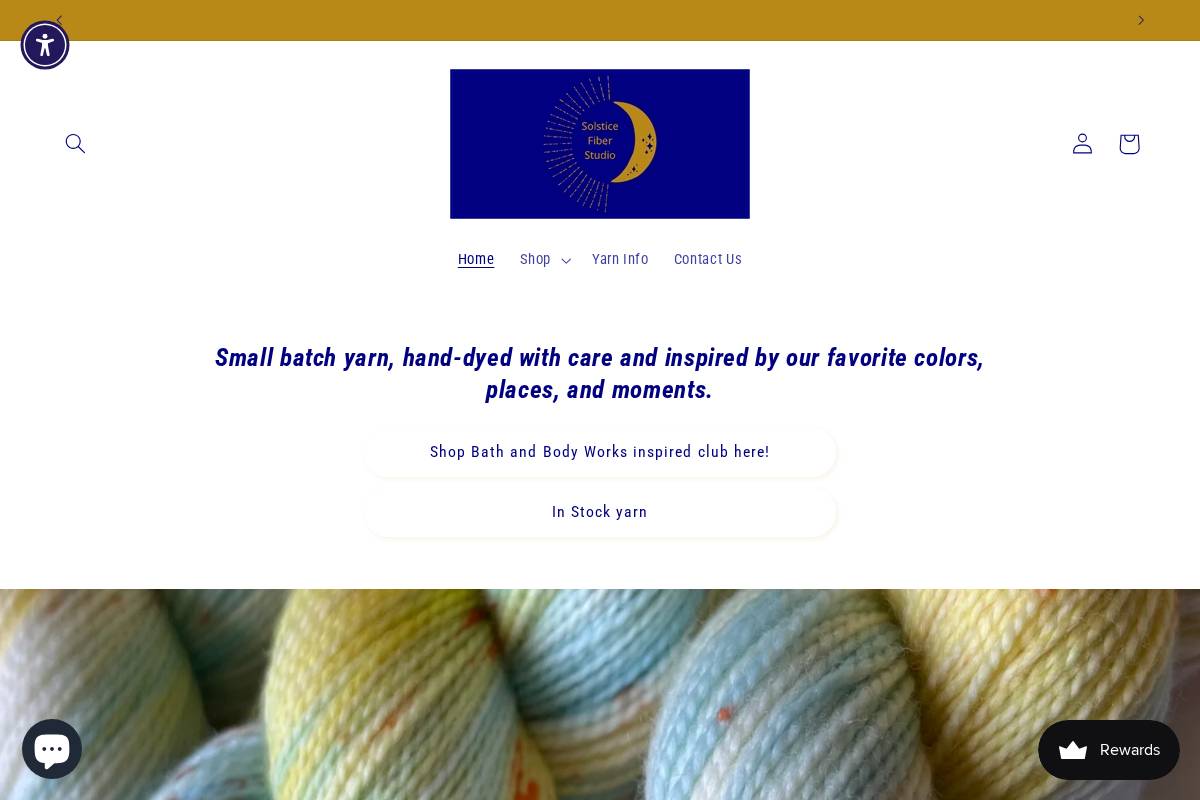 solsticefiberstudio.com homepage screenshot