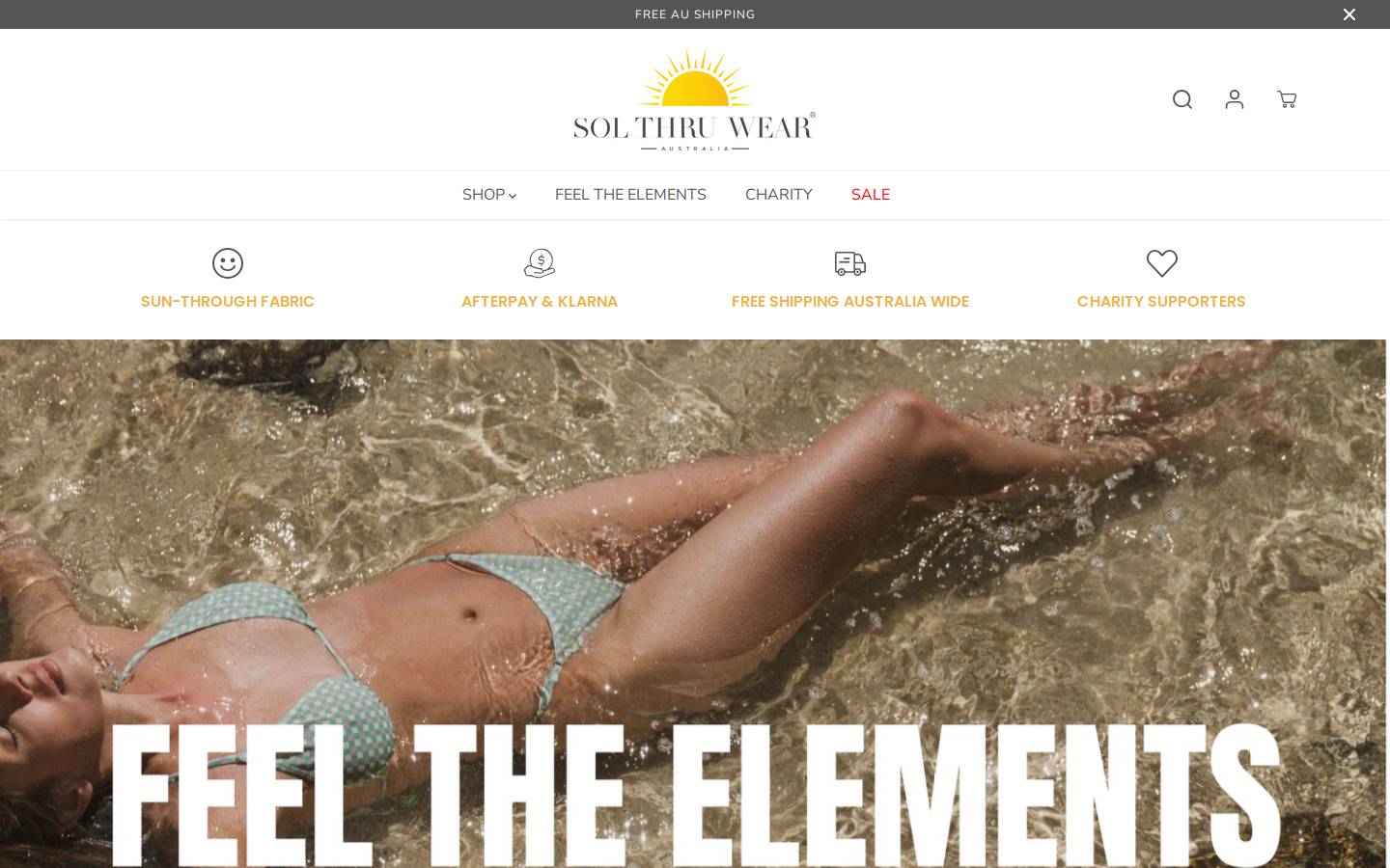 solthruwear.com.au homepage screenshot