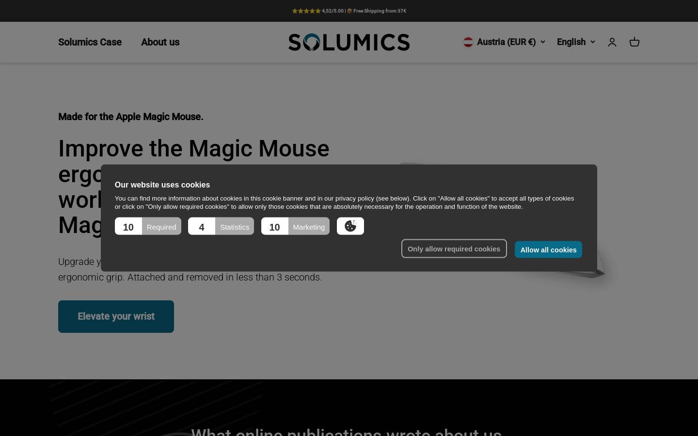 solumics.com homepage screenshot