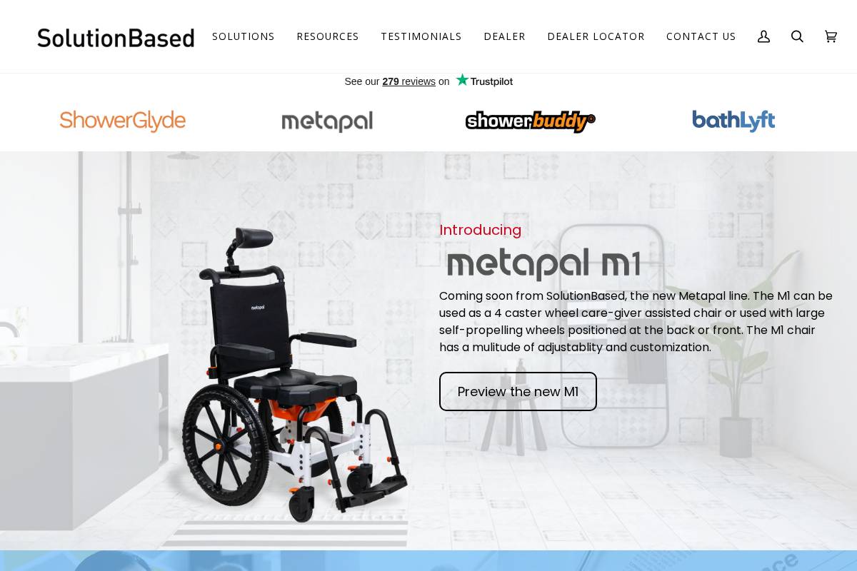 Solutionbased homepage screenshot