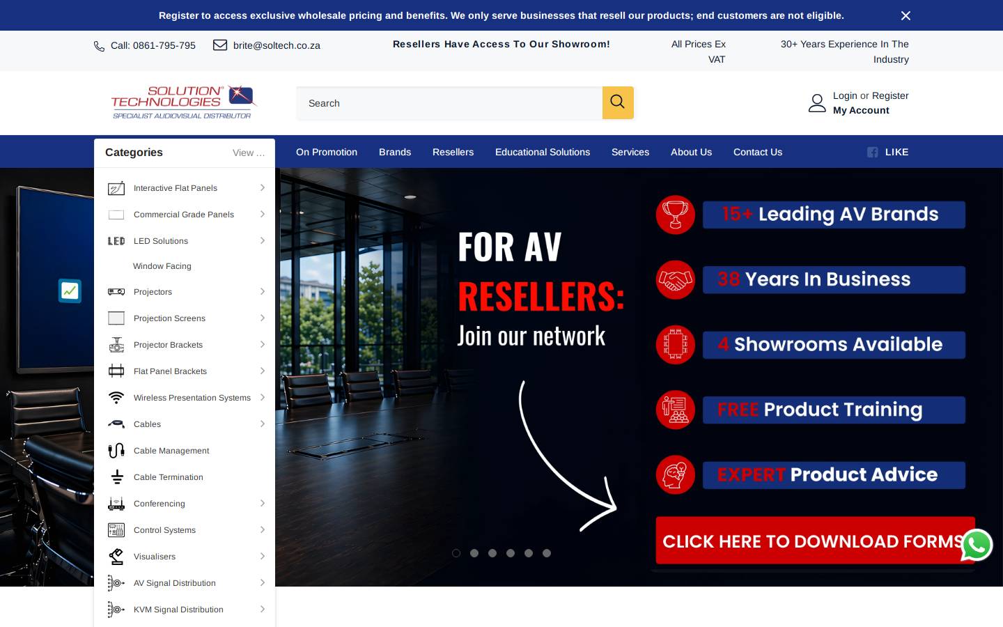 solutiontechnologies.co.za homepage screenshot