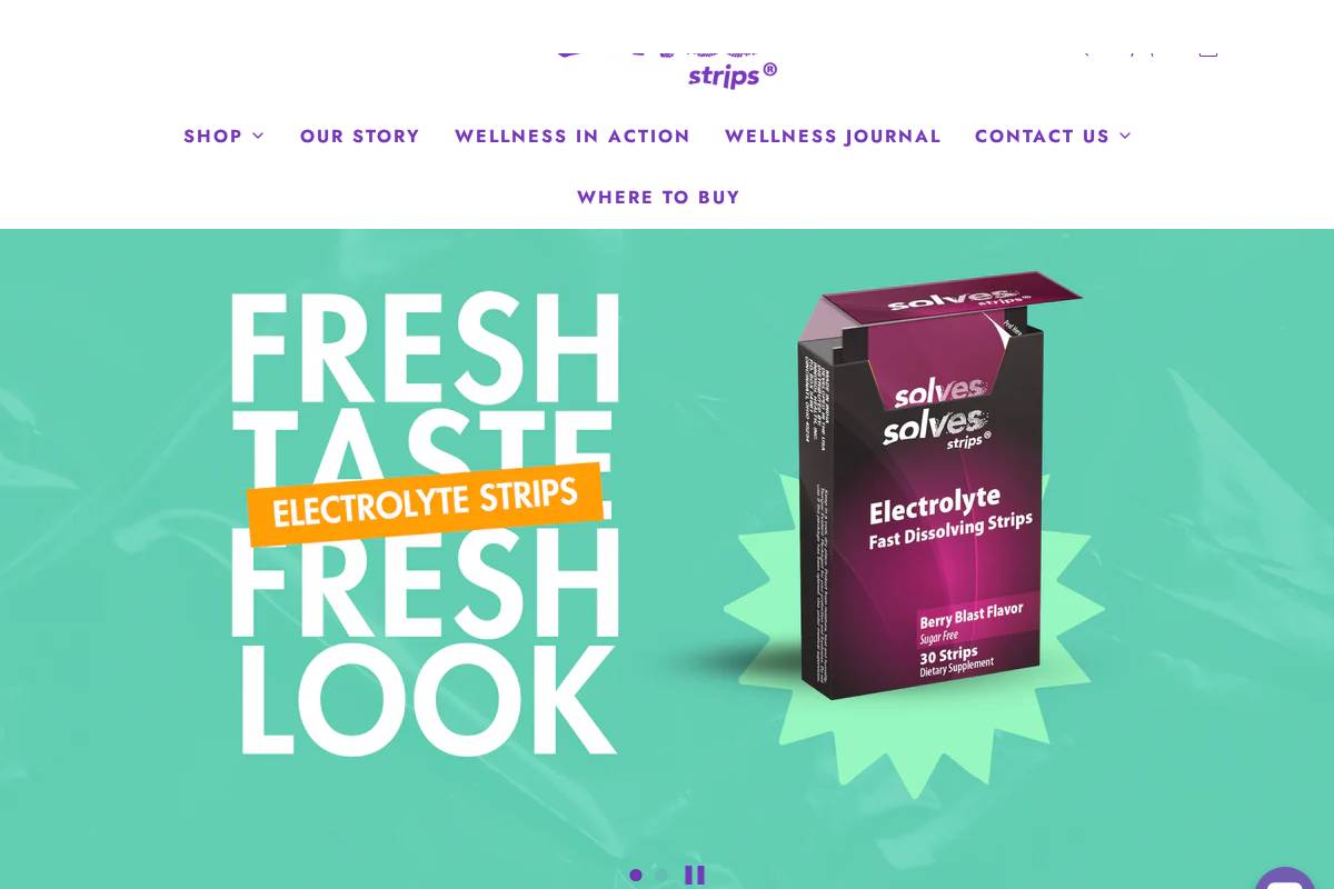 solvesstrips.com homepage screenshot