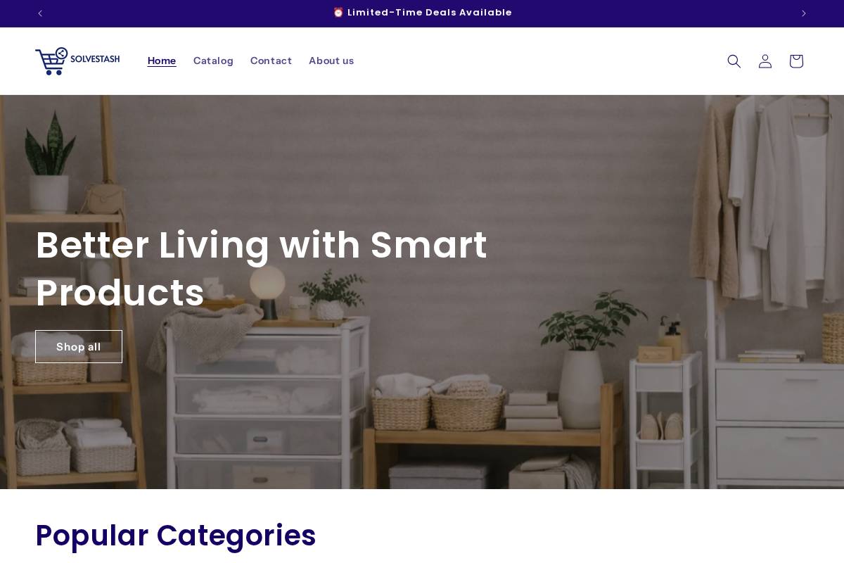solvestash.com homepage screenshot