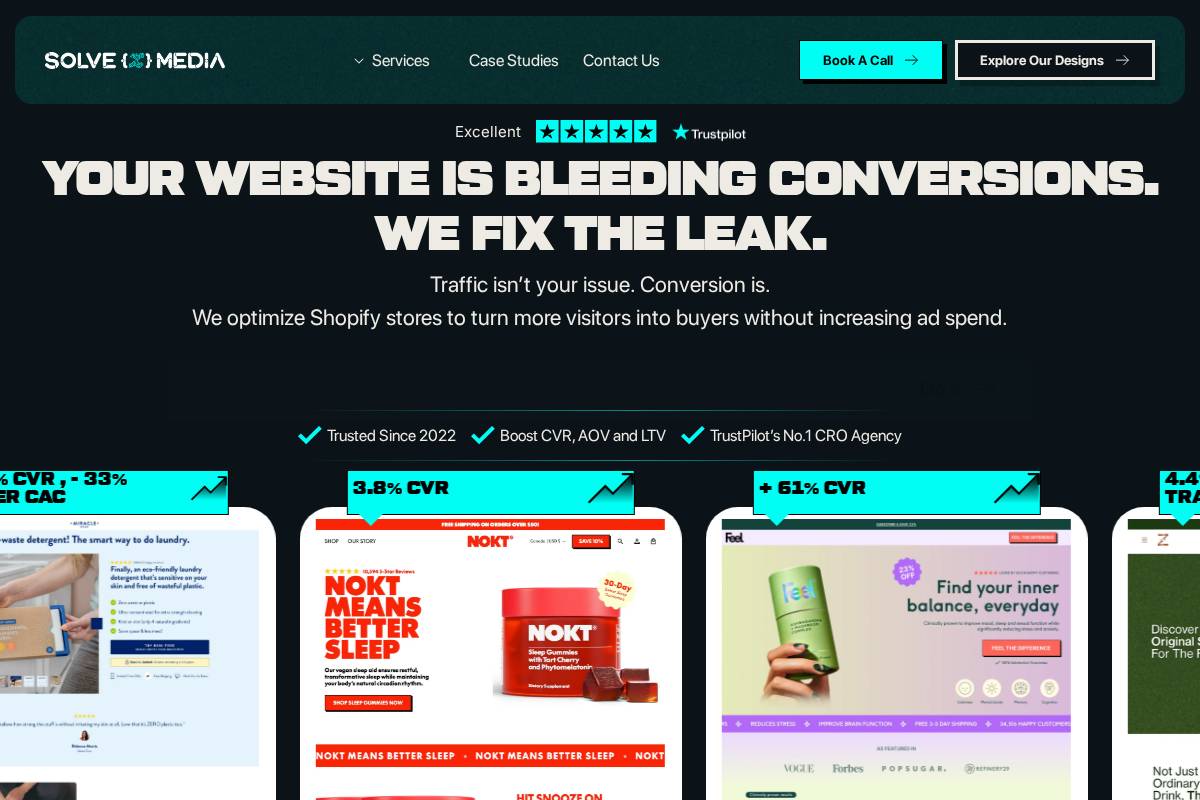 Solvexmedia homepage screenshot