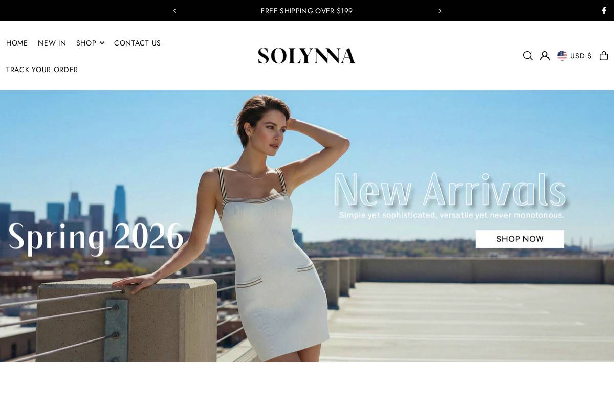 Solynna homepage screenshot