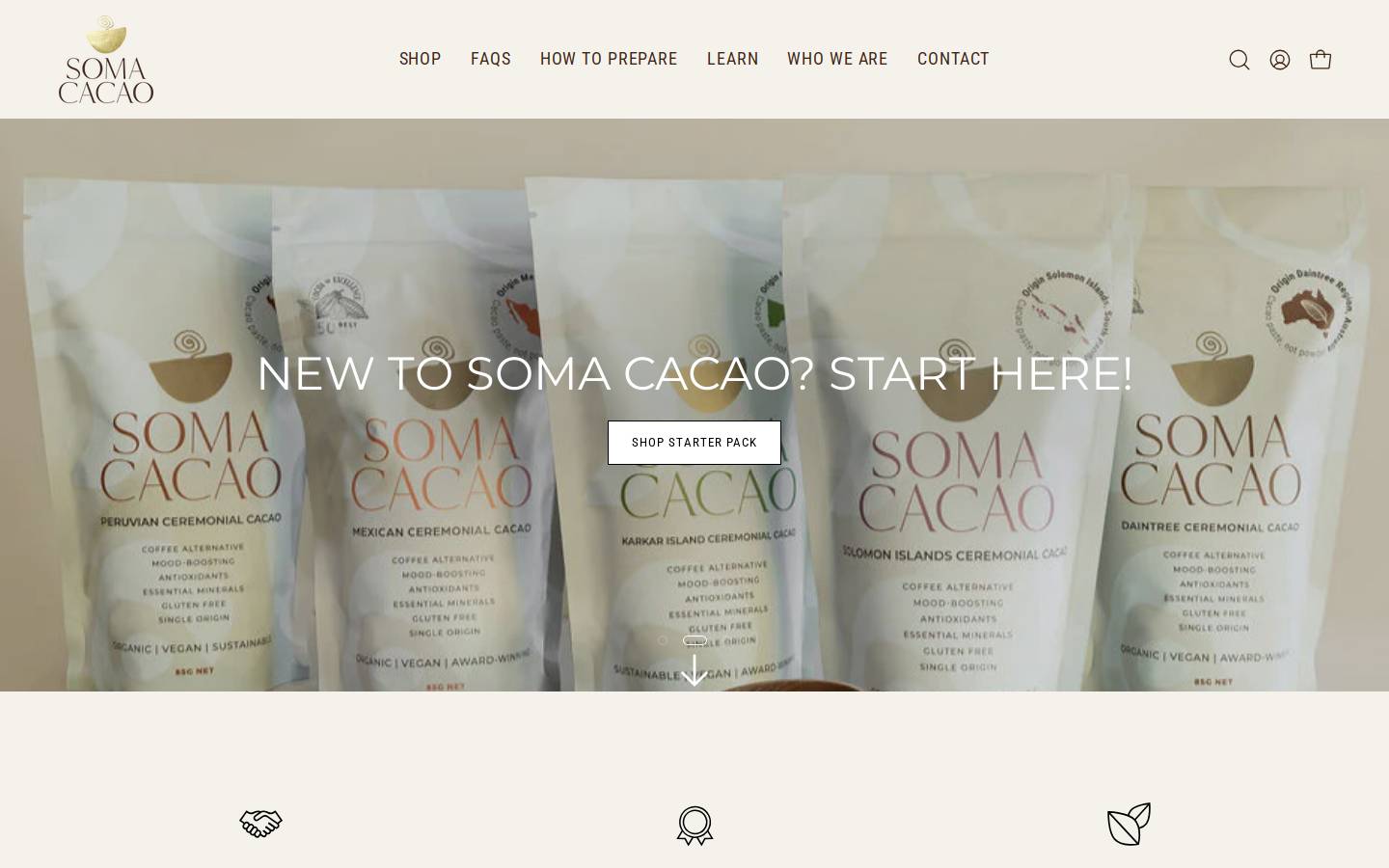 somacacao.com.au homepage screenshot