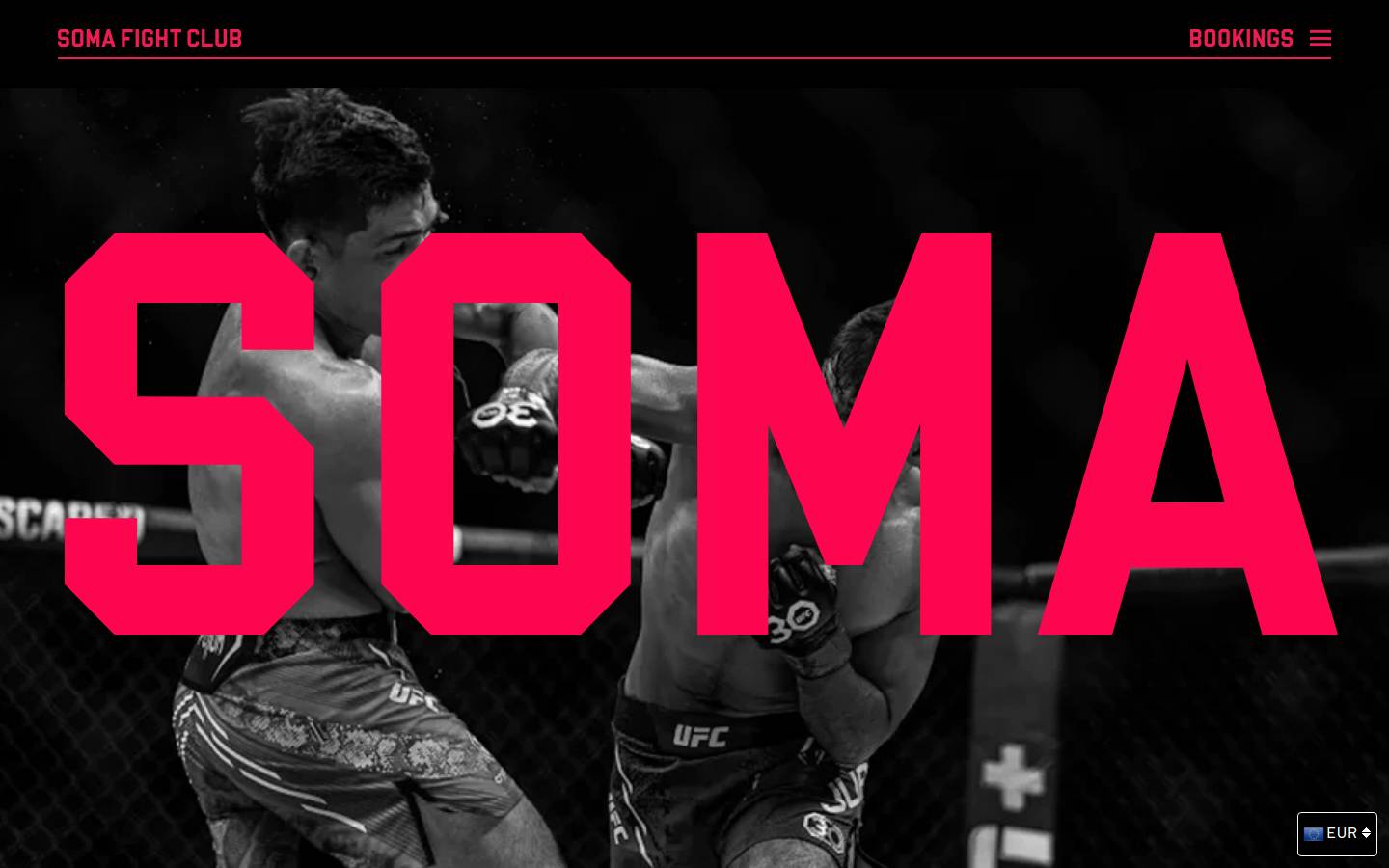 somafightclub.com homepage screenshot