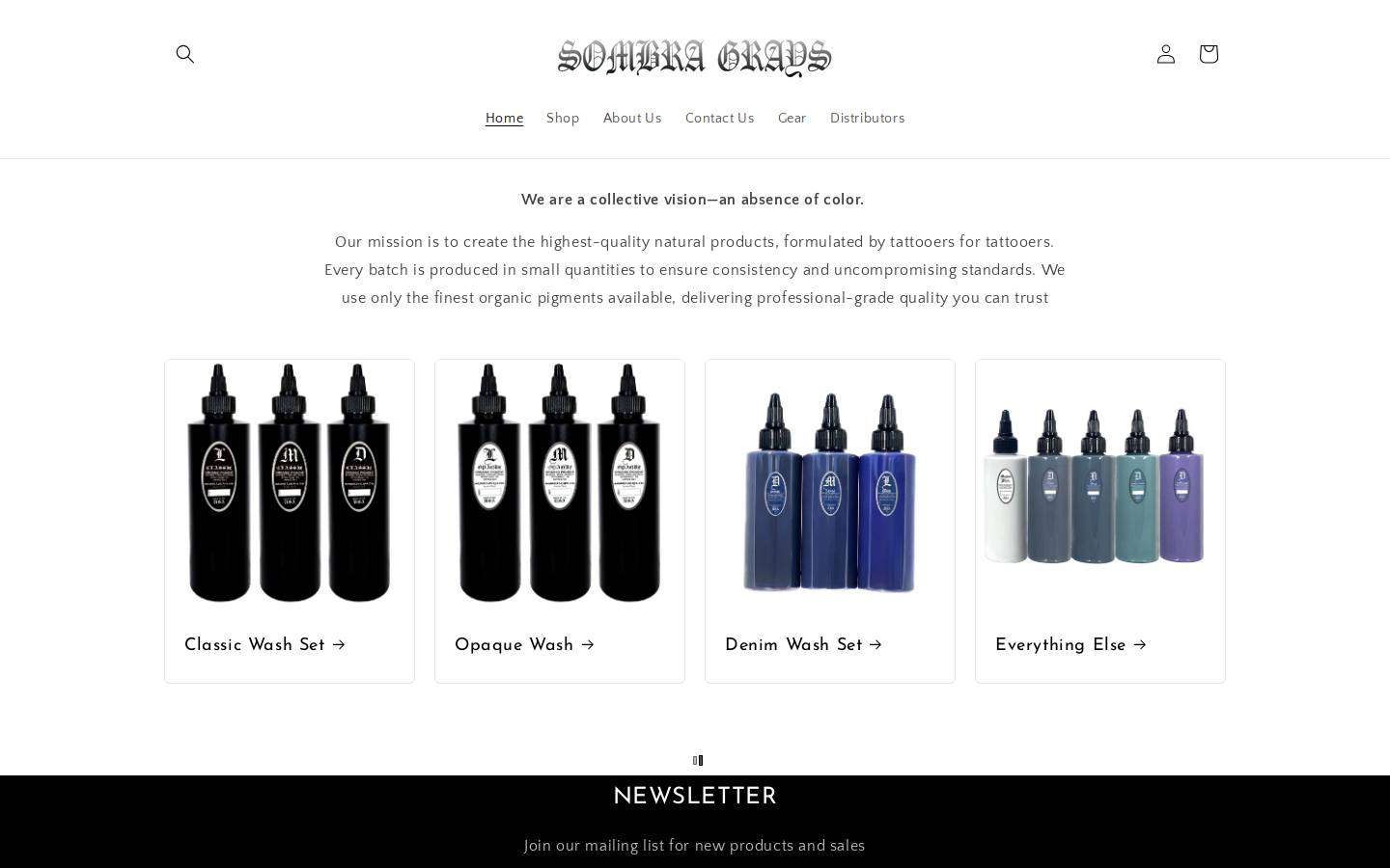 sombragrays.com homepage screenshot