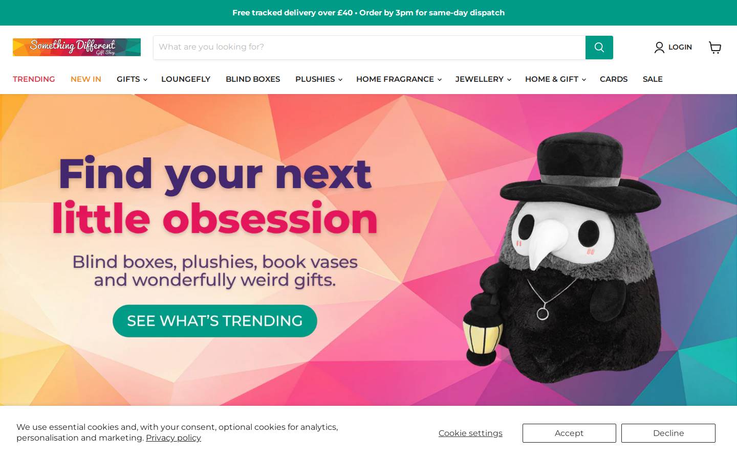 Something Different homepage screenshot