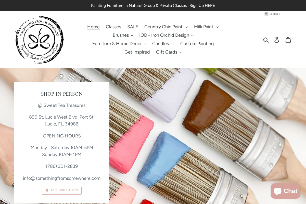 SOMETHING FROM SOMEWHERE homepage screenshot