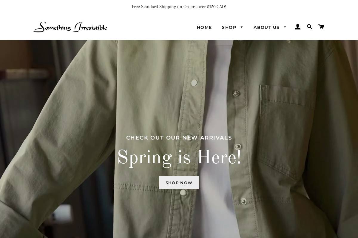 somethingirresistible.ca homepage screenshot