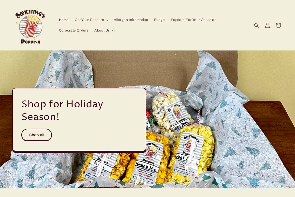 somethingspopping.com homepage screenshot