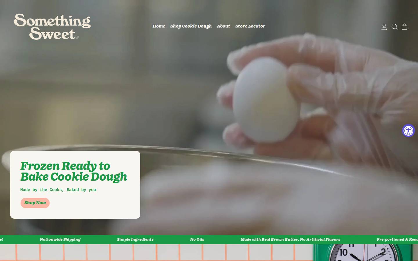 somethingsweetdough.com homepage screenshot