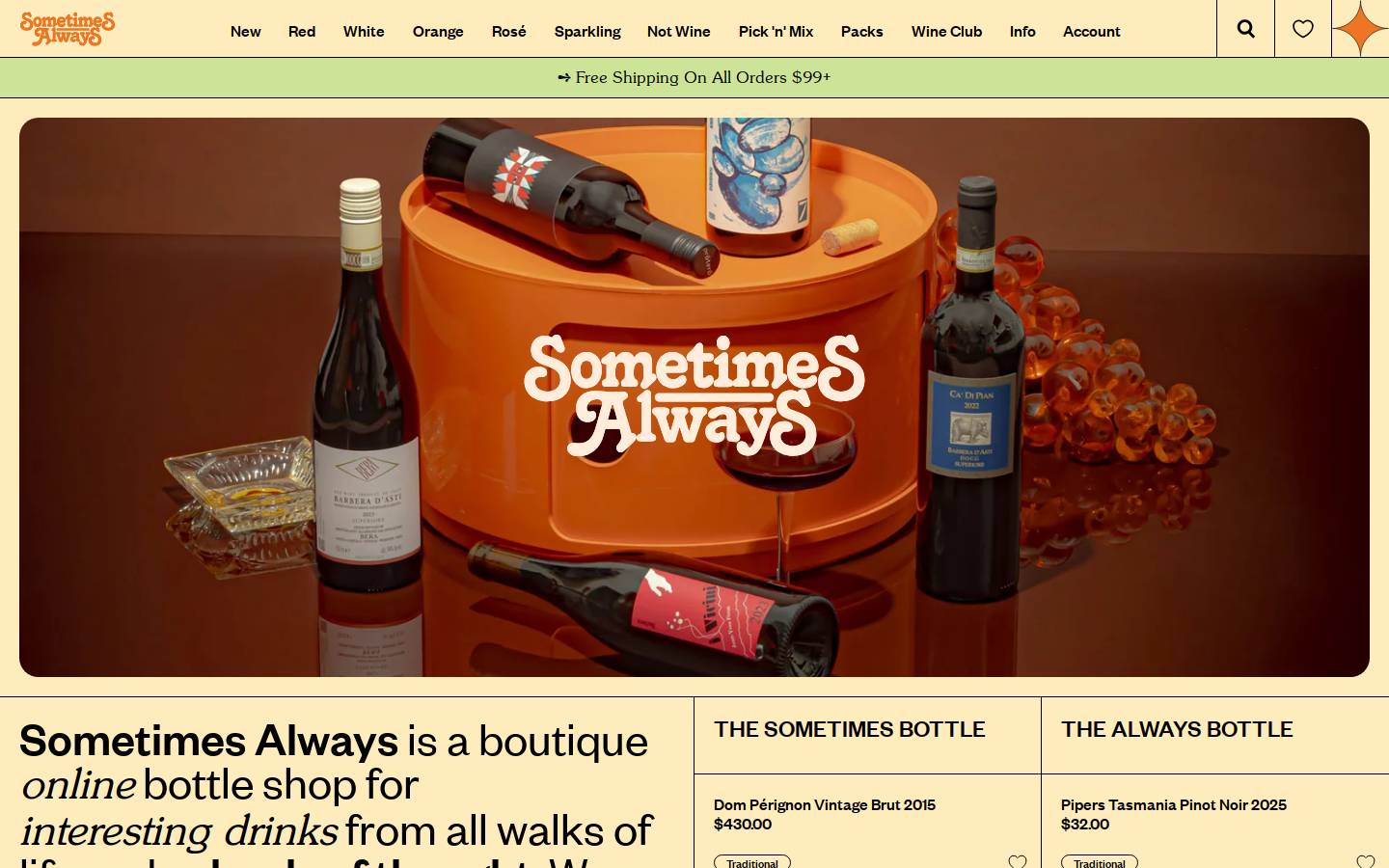sometimesalways.com.au homepage screenshot