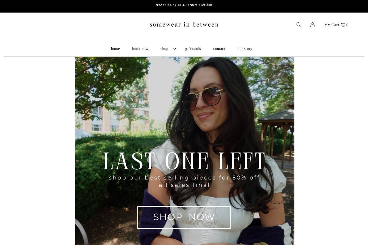 somewearinbetween.com homepage screenshot
