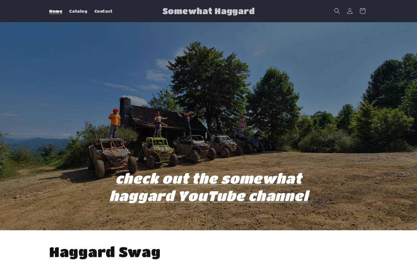 somewhathaggard.com homepage screenshot