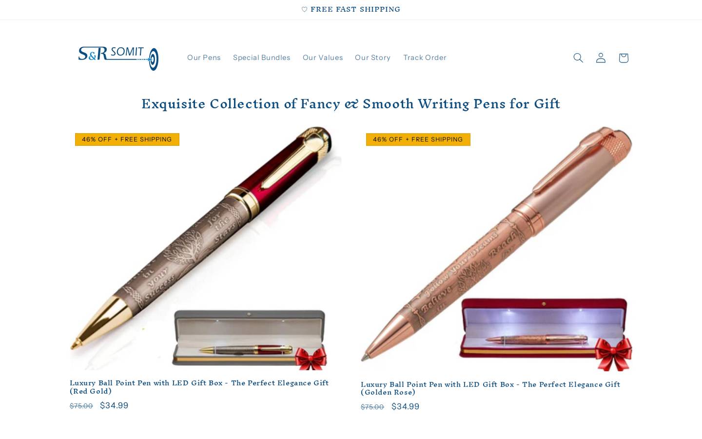 somitpens.com homepage screenshot