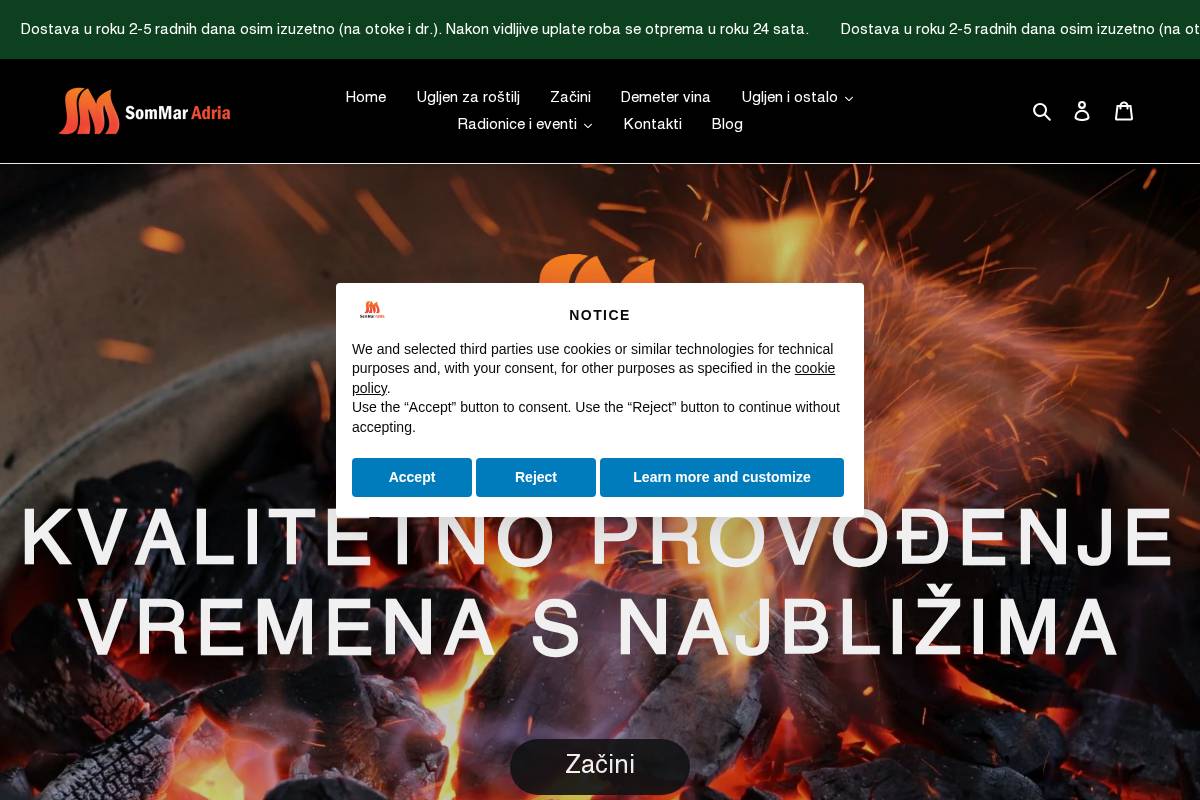 sommar-adria.com homepage screenshot