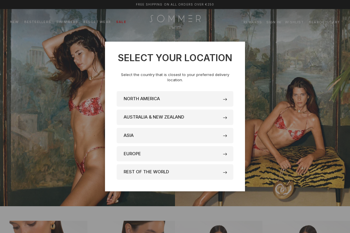 Sommer Swim EU homepage screenshot