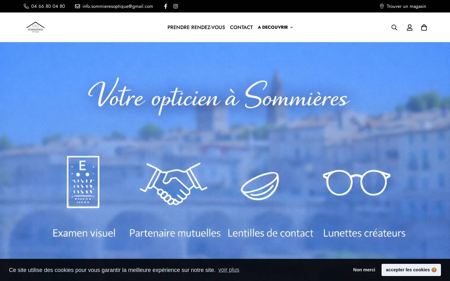 sommieresoptique.fr homepage screenshot