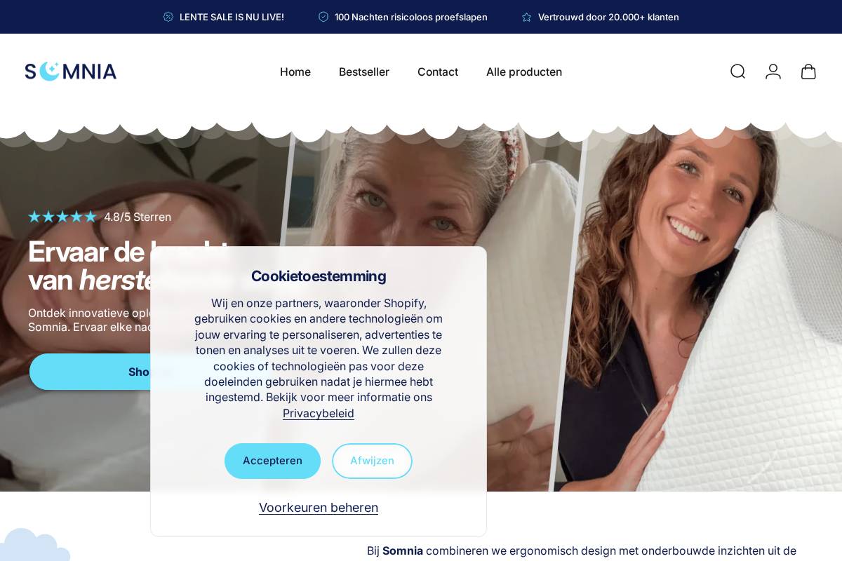 Somnia homepage screenshot