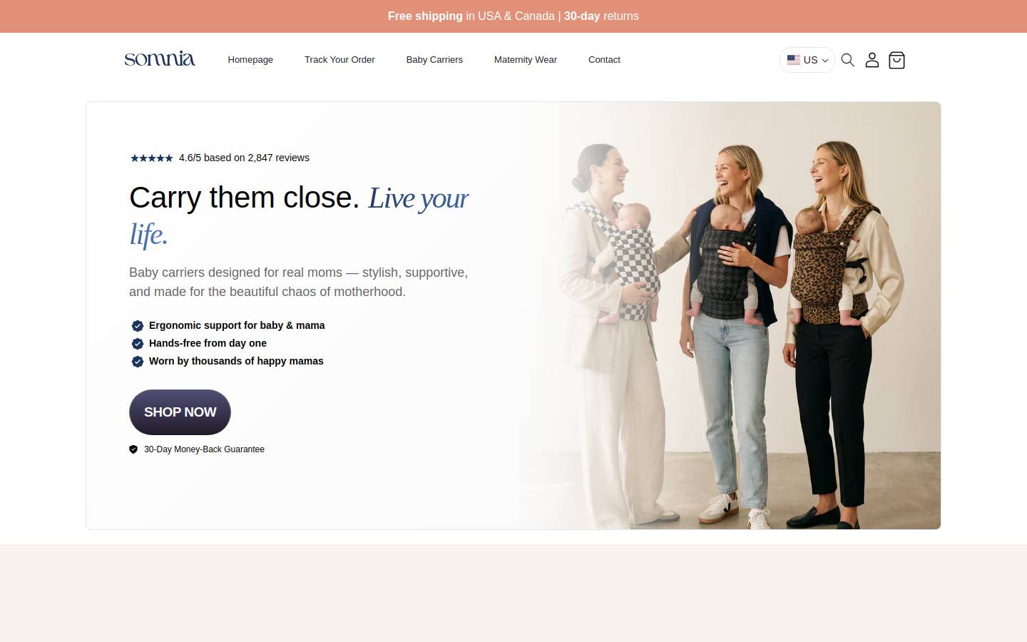 somniaglow.com homepage screenshot